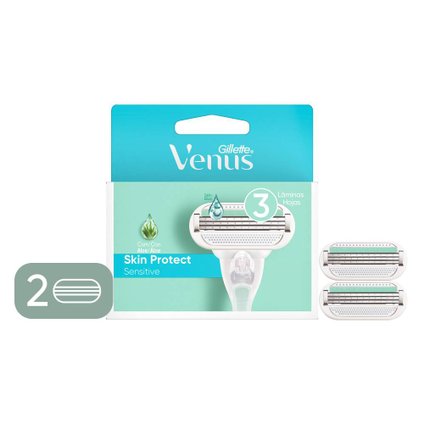 CARGA PARA APARELHO DEPILATÓRIO GILLETTE VENUS SENSITIVE COM 2 UNIDADES
