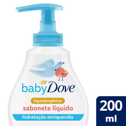 SABONETE LÍQUIDO BABY DOVE HIDRATAÇÃO ENRIQUECIDA 200 ML