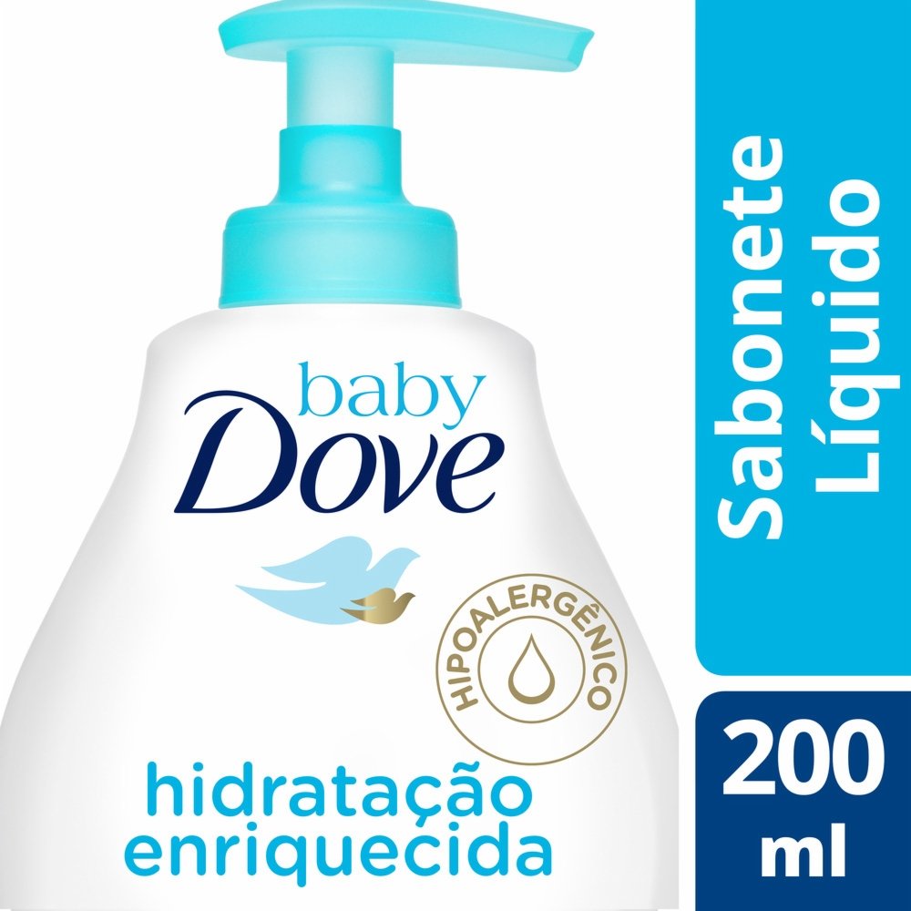 SABONETE LÍQUIDO BABY DOVE HIDRATAÇÃO ENRIQUECIDA 200 ML