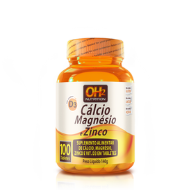 CÁLCIO + MAGNÉSIO + ZINCO OH2 NUTRITION 100 TABLETES
