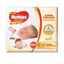 Fralda Huggies Primeiros 100 Dias Recém-nascido Com 18 Unidades