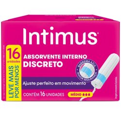 Absorvente Interno Intimus Discreto Médio - 16 Unidades