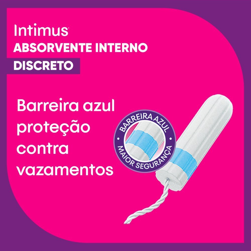 ABSORVENTE INTERNO INTIMUS SUPER LEVE MAIS POR MENOS 16 UNIDADES
