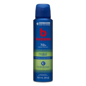 DESODORANTE ANTITRANSPIRANTE AEROSSOL MASCULINO BOZZANO ANTIBAC E FRESH 150ML