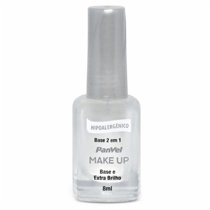 BASE HIPOALERGÊNICA PANVEL MAKE UP 2 EM 1 BASE E EXTRA BRILHO 8ML