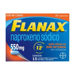 Analgésico Flanax 550mg Dose Extraforte 10 Comprimidos Revestidos