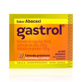 GASTROL ANTIÁCIDO PÓ EFERVESCENTE SABOR ABACAXI SACHÊ 5G