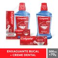 ENXAGUANTE BUCAL COLGATE LUMINOUS WHITE 500ML + CREME DENTAL CLAREADOR LUMINOUS WHITE 70G