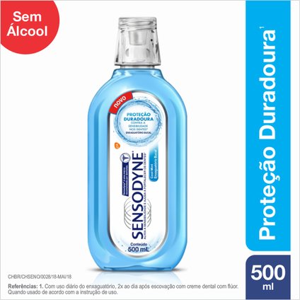 ENXAGUATÓRIO BUCAL SENSODYNE COOLMINT PARA DENTES SENSÍVEIS 500ML