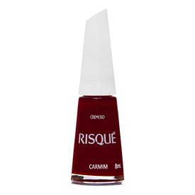 ESMALTE RISQUÉ VERMELHO CREMOSO CARMIM 8ML