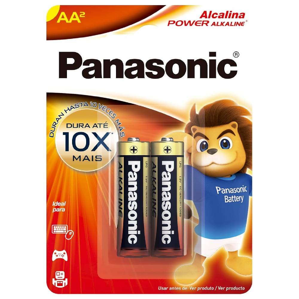 Pilha Alcalina Panasonic Aa Com 2 Unidades