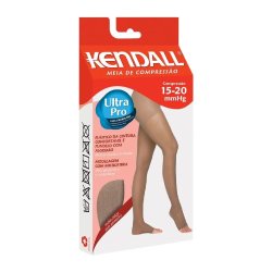Meia Calça Média Compressão Kendall Microfibra Sem Ponteira Mel Médio