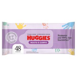 Lenços Umedecidos Huggies Rosto E Corpo Hipoalergênico 48 Unidades