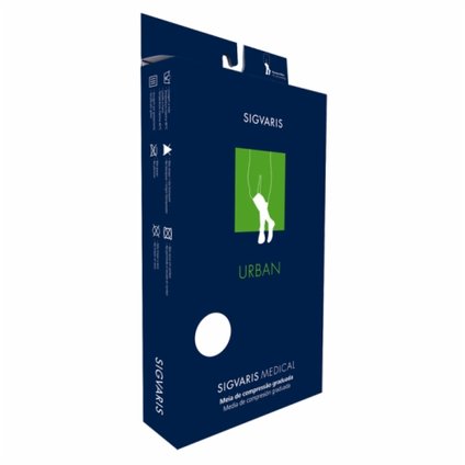 SIGVARIS URBAN 3/4 PRETA PONT FECHADA G 15-20MMHG