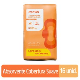 ABSORVENTE PANVEL ESSENCIAL SUAVE COM ABAS 16 UNIDADES