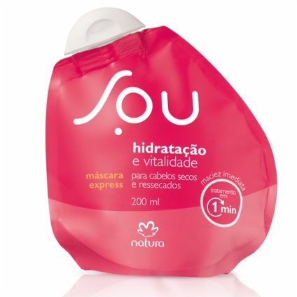 MÁSCARA DE TRATAMENTO EXPRESS NATURA SOU HIDRATAÇÃO E VITALIDADE 200ML