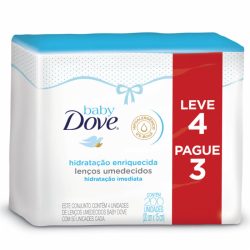 Lenços Umedecidos Baby Dove Wipes H Enr 4x4x50un Lv4pg3
