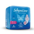 ABSORVENTE SEMPRE LIVRE ADAPT PLUS SUAVE COM ABAS 8 UNIDADES