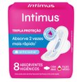 ABSORVENTE EXTERNO INTIMUS TRIPLA PROTEÇÃO SUAVE COM ABAS - 8 UNIDADES
