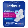 ABSORVENTE EXTERNO INTIMUS NOTURNO SUAVE COM ABAS 8 UNIDADES