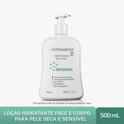 LOÇÃO HIDRATANTE PARA CORPO E ROSTO DERMOVANCE S 500ML