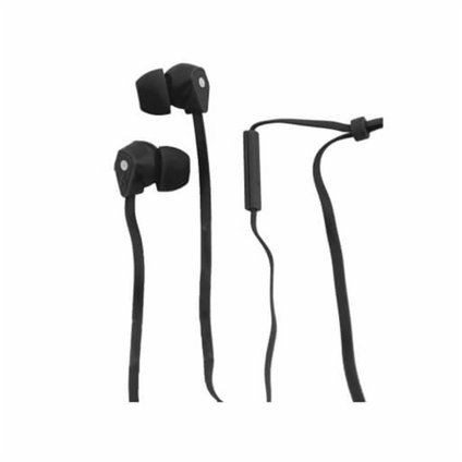 FONE DE OUVIDO COM MICROFONE PRETO