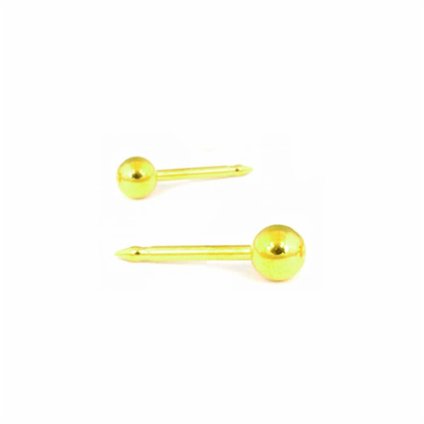 BRINCO STUDEX INFANTIL BOLINHA DOURADA 3MM