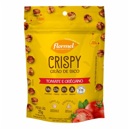 CRISPY FLORMEL GRAO DE BICO TOMATE E ORÉGANO 25G