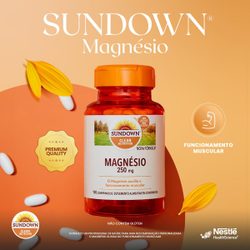 Suplemento Alimentar Sundown Magnésio 250mg 100 Comprimidos