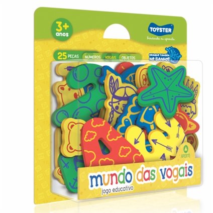 BRINQUEDO DE BANHO TOYSTER MUNDO DAS VOGAIS