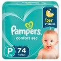 FRALDA PAMPERS CONFORT SEC BAG P COM 74 UNIDADES