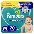 FRALDA PAMPERS CONFSEC BAG M 70 UNIDADES