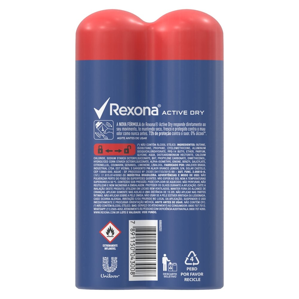 Desodorante Aerosol Rexona Men Clinical Clean 150ml - PanVel Farmácias