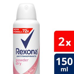Kit Desodorante Feminino Aerosol Powder Com 2 Unidades De 90g Com Desconto De 50% Na Segunda Unidade