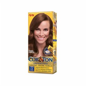 TINTURA PERMANENTE COR E TON 7.7 MARRON DOURADO