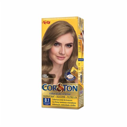 TINTURA PERMANENTE COR E TON 8.1 LOURO CINZA CLARO