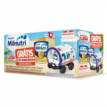 KIT COMPOSTO LACTEO MILNUTRI 800G COM 2 UNIDADES GRATIS BRINQUEDO - SORTIDO