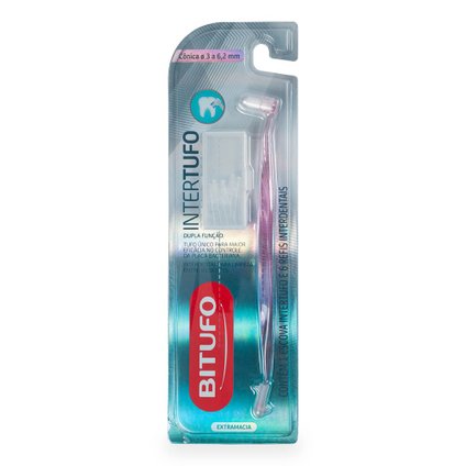 ESCOVA DE DENTE BITUFO INTERTUFO CÔNICA 3 A 6,5MM COM 6 REFIS INTERDENTAIS