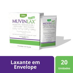 Muvinlax Macrogol 3350 + Bicarbonato De Sódio + Cloreto De Sódio + Potássio Pó 20 Envelopes 14g Cada