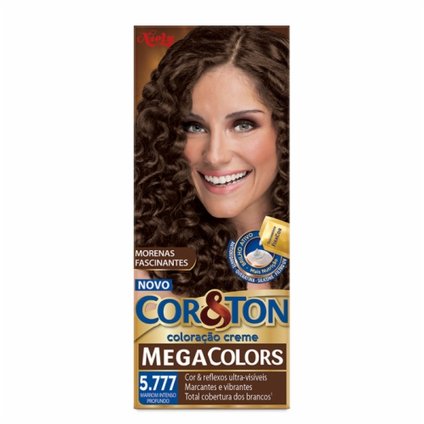 TINTURA CORTON MEGA COLORS 5.777 MARROM INTENSO PROFUNDO 135G