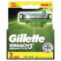 CARGA PARA APARELHO DE BARBEAR GILLETTE MACH3 SENSITIVE LEVE 3 PAGUE 2