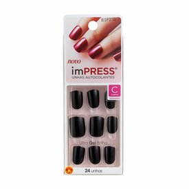 UNHAS POSTIÇAS AUTODESIVAS IMPRESS TEXT APPEAL TAMANHO CURTO
