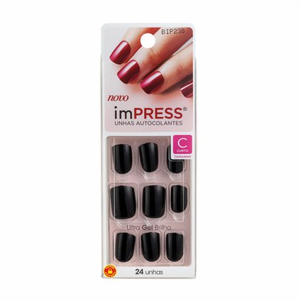 UNHAS POSTIÇAS AUTODESIVAS IMPRESS TEXT APPEAL TAMANHO CURTO