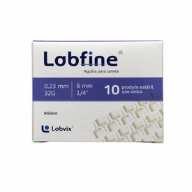 AGULHA CANETA LABFINE 6MM LILAS COM 10