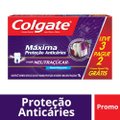 KIT CREME DENTAL COLGATE MÁXIMA PROTEÇÃO ANTICÁRIES NEUTRAÇÚCAR 70G LEVE 3 PAGUE 2