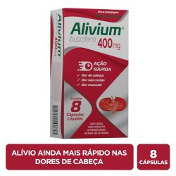 Alivium Ibuprofeno 400mg 8 Cápsulas Líquidas