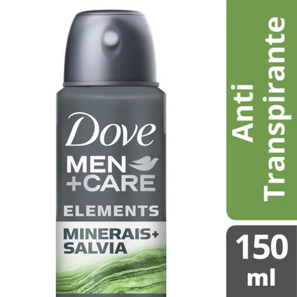 DESODORANTE AEROSOL DOVE MEN+CARE MINERAIS + SÁLVIA 150ML