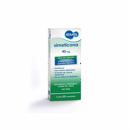 SIMETICONA 40MG 20 COMPRIMIDOS EMS GEN