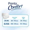 ROUPA ÍNTIMA TENA PANTS CONFORT P/M 8 UNIDADES