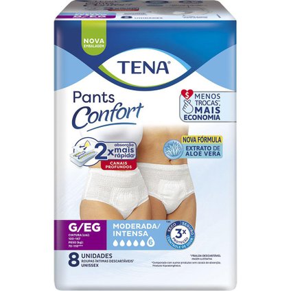 ROUPA ÍNTIMA TENA PANTS CONFORT G/EG 8 UNIDADES